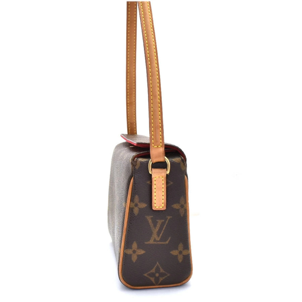 Louis Vuitton Leather Brown Canvas Recital Monogram Handbag